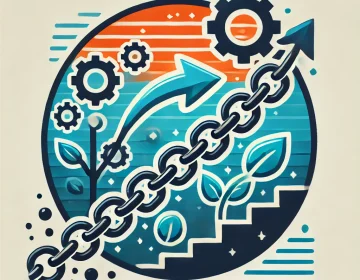 DALL·E 2025-02-13 14.40.35 - Create an icon with the theme 'Trasformare le difficoltà in strumenti di crescita personale e professionale,' using the color scheme of dark blue, ora